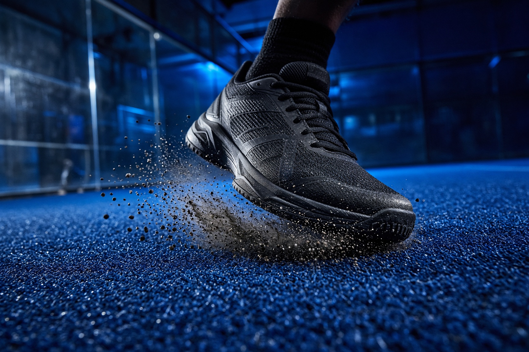Padel-Schuh setzt hart auf dem Court auf